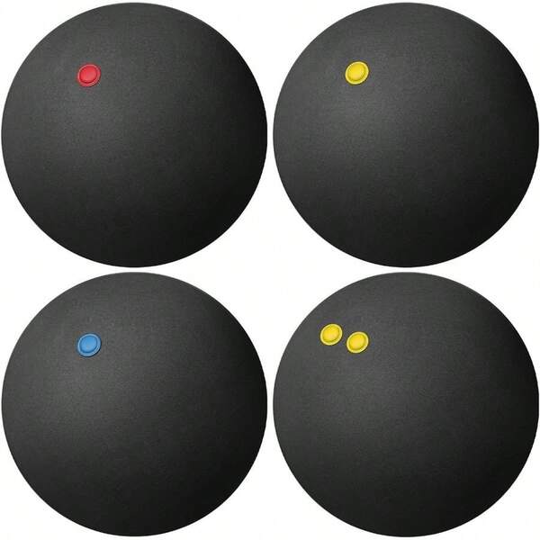 Toddmomy Bolas De Calabaza Elásticas para Squash 1.53In Juego De 4 Pelotas De Rebote para Entrenamiento Interior Y Práctica con Raqueta Mejorar Coordinación Mano-Ojo Y Velocidad De Reacción