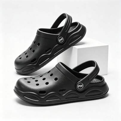 Minimalist Lightweight Clogs For Men, Anti-Odor Anti-Slip Outdoor Summer Slippers, EVA Beach Shoes, Casual Driving Sandals, Couple Style