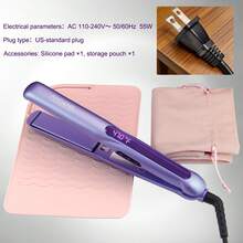Alat Penata Rambut Profesional ANGENIL - Pelurus & Pengeriting 2-in-1. Plat Keramik Menciptakan Tekstur Rambut Halus dan Lembut. Fitur Tegangan Ganda, Pemanasan Cepat dan 8 Pengaturan Suhu yang Dapat Disesuaikan, Cocok untuk Semua Jenis Rambut. - Biru - View 14