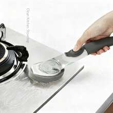 Long Handle Kitchen Cleaning Brush With Refillable Detergent Container And Replaceable Brush Head - Multi-Purpose Cleaning Brush Suitable For Pots, Pans, Bowls, Dishes, Sinks, Countertops, Stoves, Backsplashes, Non-Scratch Cookware And Appliances - One Size - View 8