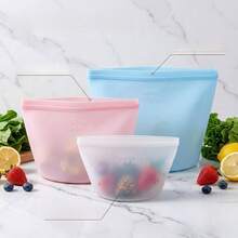 Stand Up Storage Pouches With Top Closure, Multiple Size Kitchen Organizer Bags Pantry Travel And Home Use - 1000ml - View 5