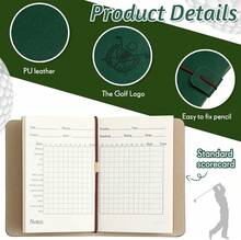 Yexiya Golf Scorecard Book With Pencil Fathers Day Dad Gifts Leather Golf Journal Scorecard Holder Accessories Notebook Log Book Pocket Scorebook Gift For Men Golfers, Sports Outdoor Club - ColorE - View 3