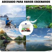 164PCS Kit de Señuelos de Pesca, Señuelos de Pesca para Cebo de Agua Dulce para Lubina, Accesorios de Señuelo, con Caja de Almacenamiento, Una Variedad de Señuelos Correcaminos - Multicolor - Ver 6