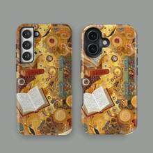 Neu/Einzelstück, kostenloser Versand, bunt gestreiftes Polka-Dot-Kunstmuster, 2-in-1 glänzende Folien-Handyhülle für iPhone 17 16 15 14 13 12 11 Pro Max, Blumenmuster-Hülle für Samsung S21 S22 S23 S24 S25 Ultra. - Farbe - Übersicht 2