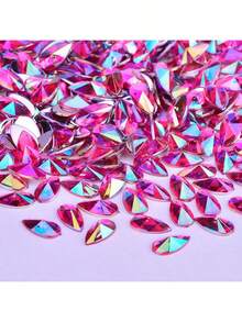 ICIQ 50pcs 8*13mm Acrylic Non-Hotfix Rhinestones Flat Back Teardrop Shape AB Color DIY Jewelry Crystal Stones For 3D Nail Art, Clothing, Wedding Outfits - 8mm*13mm - View 12