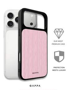GIIPPA GllPPA Fond rose clair avec motif de rayures ondulées, impression haute définition avec finition mate, coque de téléphone à la mode et amusante, compatible avec Apple Phone 17/16/15/14/13/12/11 Pro Max/Plus/Mini/17e, design élégant convenant aux hommes et aux femmes, cadeau parfait pour la petite amie pour Noël, la Saint-Valentin, Pâques, la saison des mariages et l'anniversaire! - Multicolore - Voir 2