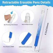 24 Colors Erasable Gel Pens, Fine Point 0.7mm Colored Erasable Pens, Make Mistakes Disappear, Assorted Color Inks For Writing, Journaling, Taking Notes, School Office Home 24 Colors - 24 Colors - View 5