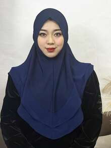 1PC Women's Double Layer Chiffon Solid Color Amira, Suitable For Daily Wear - Multicolor - View 8