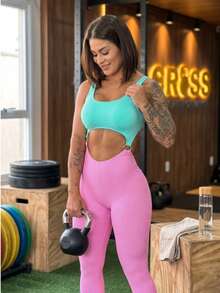 Women Sports Jumpsuits - Celeste - Ver 3