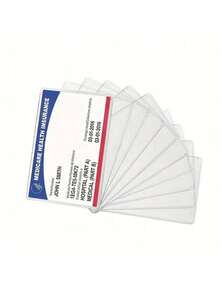 2026 Medicare Advantage Essential! 20pcs Transparent Card Sleeves, Anti-Theft Protective Covers, Suitable For New Medicare, Social Security SSN Cards And Credit Cards - Sets - View 9