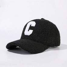 Baseball Cap Letter C Patch Embroidery Adjustable Warm Winter Dad Hat Casual Street Style Windproof Warm Headwear Unisex Daily Fashion Accessory - A - View 9