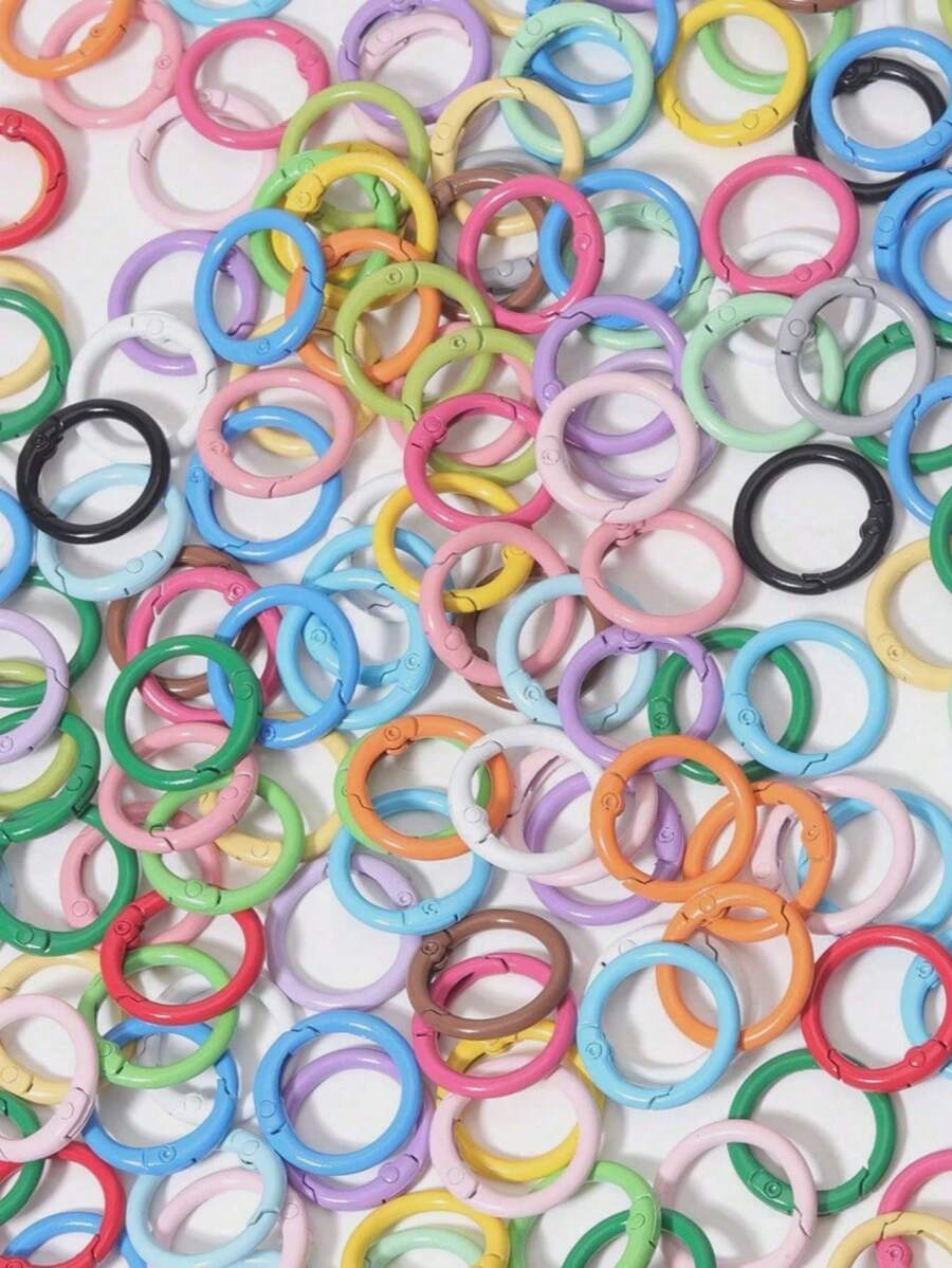 30/50 piezas Anillos en O de aleación de zinc de color aleatorio - Hebillas de liberación rápida de metal duradero, adecuadas para llaveros DIY, correas de hombro, correas para perros | Fácil de abrir/cerrar - Multicolor - Ver 1