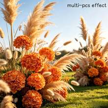 32 piezas Ramo de hortensias artificiales, ramo de hortensias falsas de seda de otoño con tallos, para ramo de boda DIY, decoración de despedida de soltera, decoración de hogar, oficina, habitación, cocina, jardín, hotel, exterior, decoración de fiesta de baby shower, decoración de Halloween, decoración de otoño, decoración de Acción de Gracias - Naranja - Ver 9