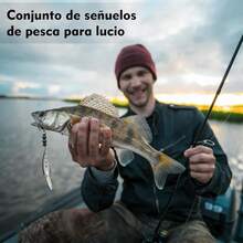 Kit de Pesca 109 PCS, Señuelos de Pesca con Caja, Incluye Anzuelos, Cucharas, Gusanos y Accesorios para Pesca en Agua Dulce y Salada, Ideal para Principiantes y Expertos - Multicolor - Ver 5