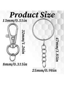 70/140/280/560pcs Keychain Making Material Set - 40 Swivel Clasps, 10 Key Rings, 50 Open Rings, DIY Keychain Craft Tools (Gold/Silver) - Multicolor - View 5