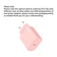 20W EU Fast Charging Kit: USB C Wall Charger + 3.3ft/6.6ft USB C To Type C Data Cable, Compatible With IPhone 17 Pro Max/17 Pro/17/16/15 Pro Max/15 Pro/15 Plus/15 And Other Type-C Devices, Suitable For Multi-User Charging, Multi-Device Charging, Home Charging And Office Desk Charging Station - EU C Type Plug(220-240V) - View 10