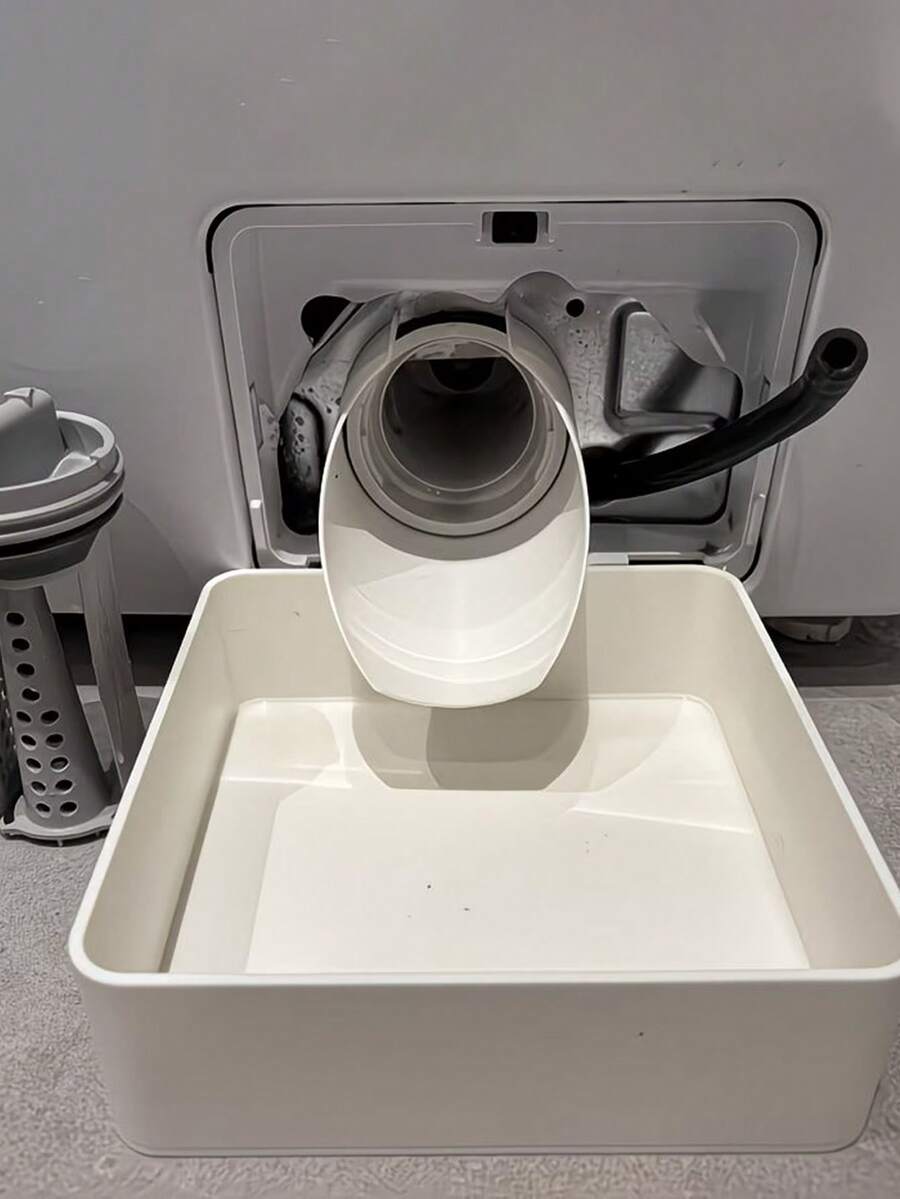 2pcs Universal Washing Machine Water Tray With Guide Plate, 2pcs Front-Opening Washing Machine Drain Overflow Tray, Leak-Proof Water Collection Box, Can Be Used For Washing Machine Outlet Water Storage, Effectively Prevent Laundry Room Floor Overflow, Suitable For Bathroom, Home, Travel, Bathroom Accessories, Cleaning Supplies, Halloween, Christmas, Graduation Season, Housewarming Gift