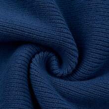 Soltrb Retro Zip-Up Cropped Cardigan Sweater For Women - Navy Blue - View 9