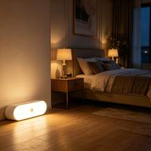 VOLACI 2/4/8pcs Motion Sensor Magnetic LED Night Light, Wireless Wall Lamp, Under Cabinet Lighting, Suitable For Home Bedroom, Hallway, Closet, USB Rechargeable, Long Battery Life - Multicolor - View 7