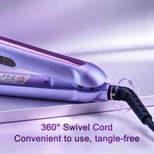 Alat Penata Rambut Profesional ANGENIL - Pelurus & Pengeriting 2-in-1. Plat Keramik Menciptakan Tekstur Rambut Halus dan Lembut. Fitur Tegangan Ganda, Pemanasan Cepat dan 8 Pengaturan Suhu yang Dapat Disesuaikan, Cocok untuk Semua Jenis Rambut. - Biru - View 8
