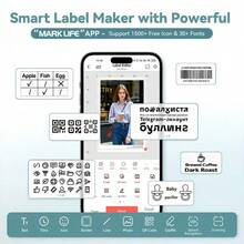 Marklife Mini Thermal Label Printer With 3 Rolls Of Paper, Portable Wireless Inkless Printer, Compact Pocket Size, Prints Images, Photos And Journals, Perfect For Back To School DIY Projects - Multicolor - View 5