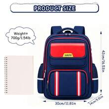 Set 3pcs Gaya Inggris: Ransel + Tas Jinjing + Tas Clutch Kecil, Ransel Kapasitas Besar dengan Banyak Kompartemen, Penutup Resleting Ganda, Tali Lebar, Ransel Gaya Kampus - Set tiga potong - View 7