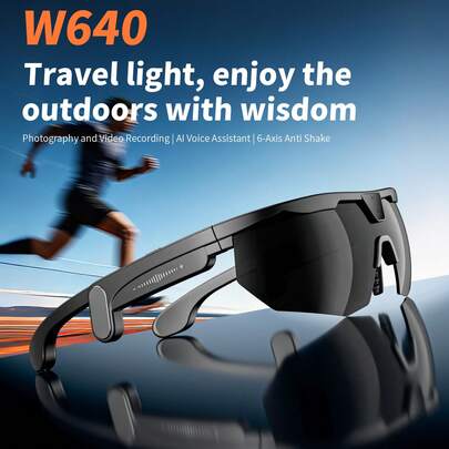 LOKMAT AI Smart Glasses With 30MP Camera, 4K HD Video Recording And Bluetooth Sport Glasses With ChatGPT Voice Real-Time Translation, IP66 U400V  Sunglasse For Baseball, Cycling & Hiking White