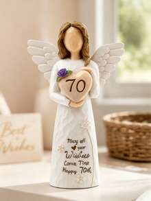 Hand-Painted Sculpture Ornament, Meaningful 70th Birthday Gift For Women, Home Decor, Bedroom Decor - A - View 2