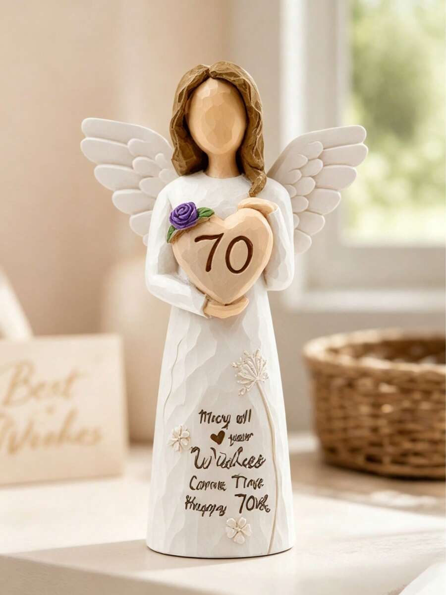 Hand-Painted Sculpture Ornament, Meaningful 70th Birthday Gift For Women, Home Decor, Bedroom Decor