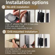 Wireless Rechargeable LED Wall Lamp With Remote Control, Magnetic Dimmable Battery Operated Wall Light Cordless Home Decor For Bedroom,Living Room,Kitchen Cabinet,Stairway - 星星 - 查看 11