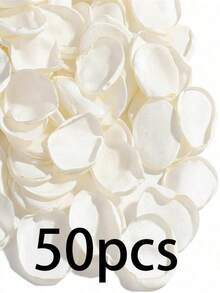 50/100/200/300 Peças Pétalas de Rosa de Seda, Bordô, Adequado para Cesta de Florista de Casamento, Decoração de Corredor, Centro de Mesa, Confete de Festa, Chá de Panela, Decoração de Noite Romântica, Decoração de Quarto, Decoração de Casa, Decoração de Banheiro - Branco - Visão 8