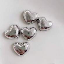 10/20pcs Cute Heart-Shaped Decorative Magnets, Gold And Silver Fridge Magnets, Small Home Kitchen Magnet Set For Office Whiteboard Decoration - Love - View 6
