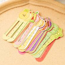 30 Sheets/Box Cute Cartoon Panda Fruit Animal Paper Bookmarks, Multifunctional Portable Page Markers With Ruler, Kawaii Aesthetic Stationery Reading Accessories For School Office Students Gift - 30 Pcs - View 11
