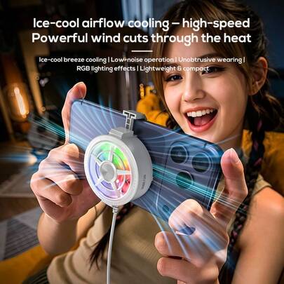 Phone Cooler Phone Chiller Ice-Cold Magnetic Back Clip Silent Semiconductor Cooling Phone Cooling Fan