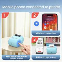 Marklife Mini Thermal Label Printer With 3 Rolls Of Paper, Portable Wireless Inkless Printer, Compact Pocket Size, Prints Images, Photos And Journals, Perfect For Back To School DIY Projects - Multicolor - View 6