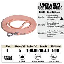 Bio-Polyester Long Dog Training Leash, Quick-Dry Stain-Resistant Pet Lead With Comfortable Handle, Suitable For Small, Medium, Large Dogs For Beach, Lake, Hiking, Camping - Multicolor - View 14