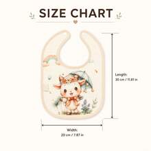3pcs Cartoon U-Shaped Bibs Cotton Cartoon Animal Print Drool Bibs Baby Bibs - Multicolor - View 5