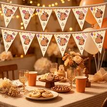 12PCS Capybara Party Decorations Pennant Banner Theme Triangle Flags Garland Banner Outdoor Indoor Home Adorable Dolphin Birthday Party Decorations Supplies - Capybara - View 4