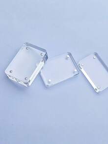10pcs Transparent Rectangular Acrylic Photo Frames, Premium Magnetic Photo Frames For Desktop Decor And Photo Display, With PS Board - A - View 5