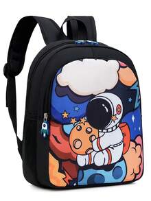 Mochila de astronauta de dibujos animados de alta estética y estilo fresco para estudiantes; mochila que protege la columna y reduce la carga - azul oscuro - Ver 7