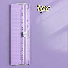 1pc Precision Trimmer, A4 Portable Rolling Blade Paper Cutter, Built-In Grid Ruler Straight Cutting Function, Hidden Safety Blade No-Burr Manual Cutting Tool, Suitable For Scrapbook, Journal DIY, Student Homework And Office Document Cutting Needs. Scrapbook Supplies, Back To School, Teacher Supplies, Desk Accessories - Multiple Styles - View 11