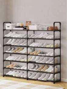 New 2-8 Tier Double Row Home Shoe Rack, Easy Assembly, Practical Storage Organizer, Autumn Home Decor - Multicolor - View 1