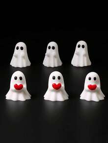 10pcs Halloween Ghost Decorations, Cute Ghost Ornaments Suitable For, Creative Fashion Decor To Enhance Holiday Atmosphere,Halloween Decorationroom Decor,Squishy,Wedding,Dorm Essential,Fall Decor,Fan,Back To School,Kitchen Essentials,Decor,Closet - Multicolor - View 8