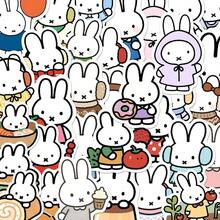 1 Set/80 Pcs Miffy Rabbit Stickers, Cute Decorative Creative Cartoon DIY Planner Phone Waterproof High-Definition Stickers, Suitable As Small Gifts For Fans, Family And Friends - Multicolor - View 5