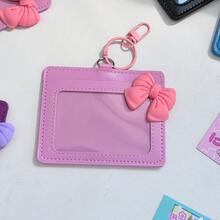 Giá đỡ photocard PU trang trí nơ màu pastel, bao bọc và trưng bày photocard, phụ kiện cho học sinh, trường học, văn phòng, quà tặng - A - Xem 19