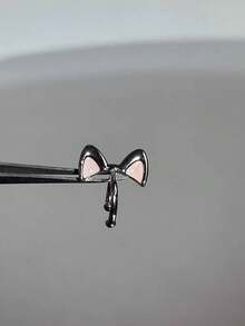 1pc Cute Rabbit Ear Unique Design Ear Clip For Women, Sweet Cat Ear Playful Ear Cartilage Clip Ear Jewelry - Multicolor - View 11