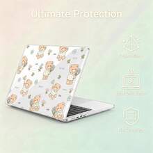 Casing PC Keras Transparan 2 Bagian Kompatibel dengan Macbook, Kaki Silikon Anti-Selip, Ventilasi Pendingin Berongga, Pelindung Laptop Tahan Guncangan yang Menyeluruh - View 3