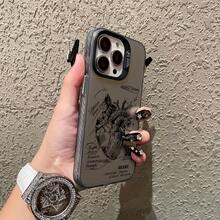 Phone Case - IMD Electroplated Colorful Heart Pattern Phone Case, Compatible With IPhone 14/13 Pro Max/12 Pro/Soft Case 11/Xr/Xs Max/Xs/7/8 Plus, Shockproof 15 - Translucent Black - View 3
