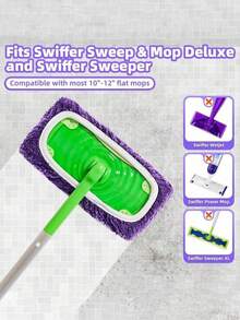 1/4pcs Reusable Microfiber Mop Pads, Dry & Wet Flat Mop Replacement Cloth, Durable & Washable, Easy Cleaning & Dusting, Suitable For Mopping, Sweeping, Hardwood Floors, Dry & Wet Wiping (Mop Not Included) - Upgraded - View 7