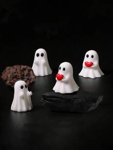 10pcs Halloween Ghost Decorations, Cute Ghost Ornaments Suitable For, Creative Fashion Decor To Enhance Holiday Atmosphere,Halloween Decorationroom Decor,Squishy,Wedding,Dorm Essential,Fall Decor,Fan,Back To School,Kitchen Essentials,Decor,Closet - Multicolor - View 2